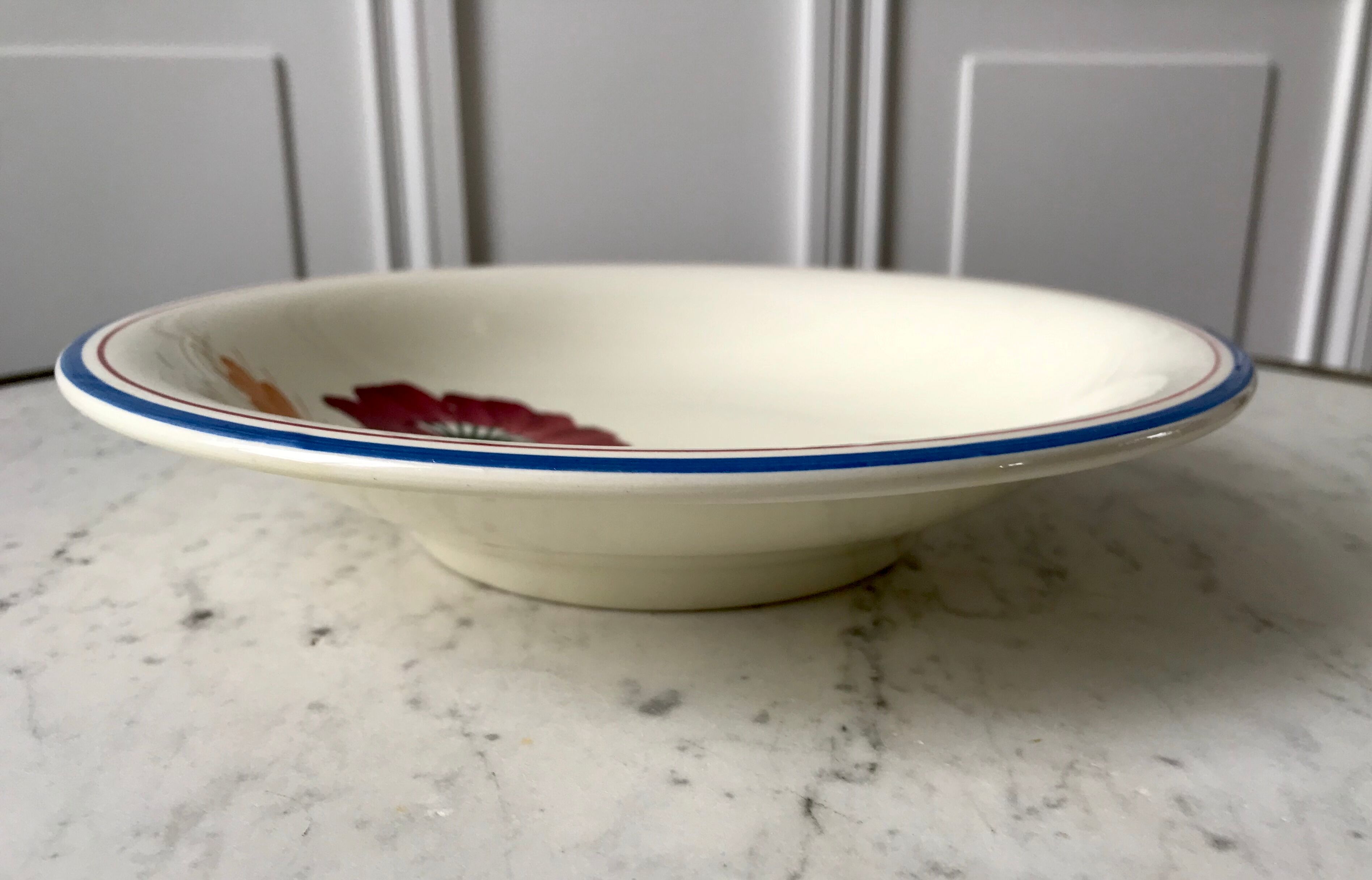 Hollow dish earthenware of Onnaing model Messidor years 30-40