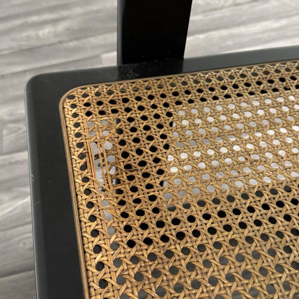 High-Backed Chairs in Lacquered Vienna Straw, 1970s, Set of 2