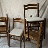 Lot de chaises carré bois Baumann