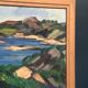 Original Swedish Oil on Canvas - "Lake" by Kersti Flyckt - Signed - Vintage and Framed - 79 × 66 cm (31.1 in × 26 in)
