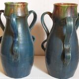 Duo of Flemish pottery of Charles and Auguste Maes early twentieth century