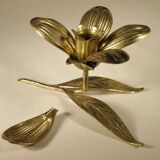 Brass "flower" candle holder - ashtray