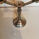 Chrome metal chandelier with 2 lights