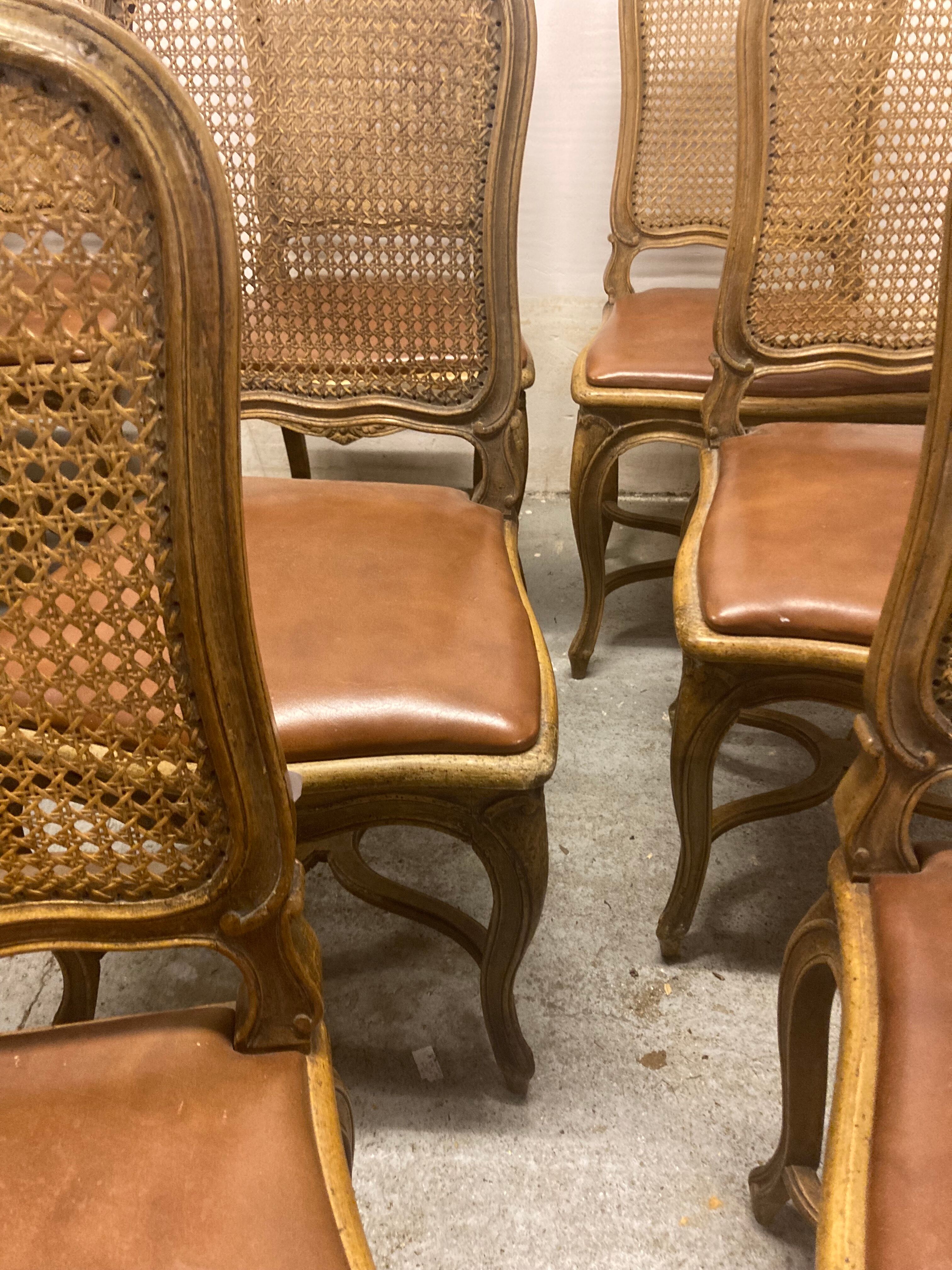Chairs in beech Louis XV style