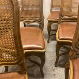 Chaises cannées en hêtre style Louis XV