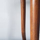 Wooden stool and fabrics