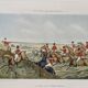 Old English engraving / court hunting