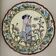 Ceramic dish with Alfons Mucha decor