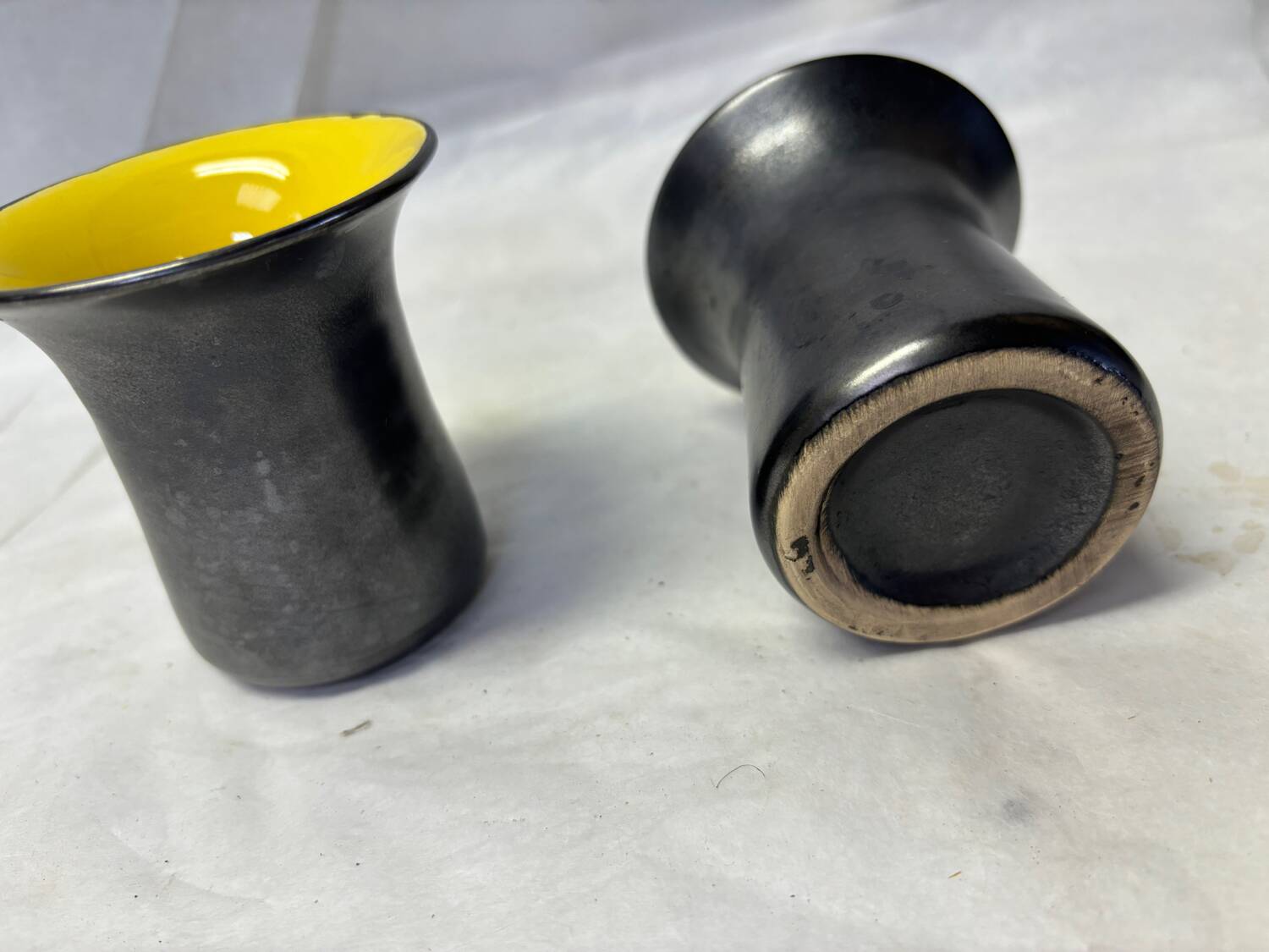 Set of 2 vintage ceramic candle holders