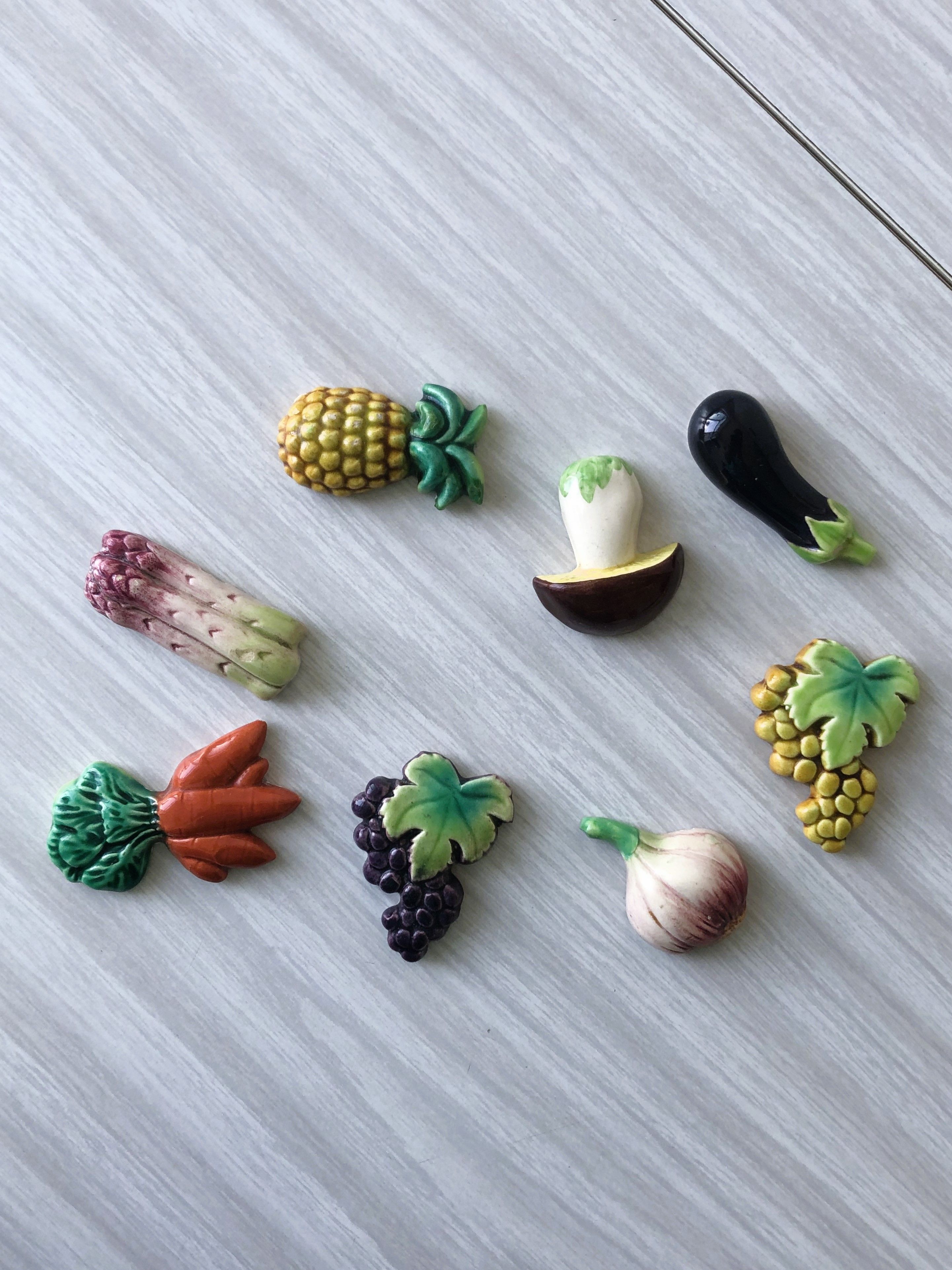 Set of Vallauris fruit and vegetable knife holders