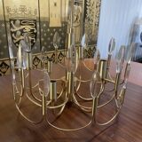 Lustre en laiton et verre par Sciolari