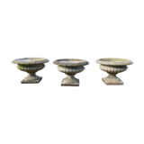 3 Medici vases in reconstructed stone