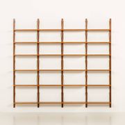Danish teak 4 bay shelving unit in the style of Poul Cadovius, 1960s