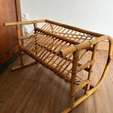 Rattan magazine rack