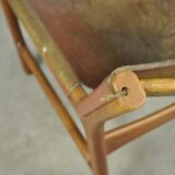 A/S MIKAEL LAURSEN / vintage leather easychair / Illum Wikkelsø / Denmark 1960s
