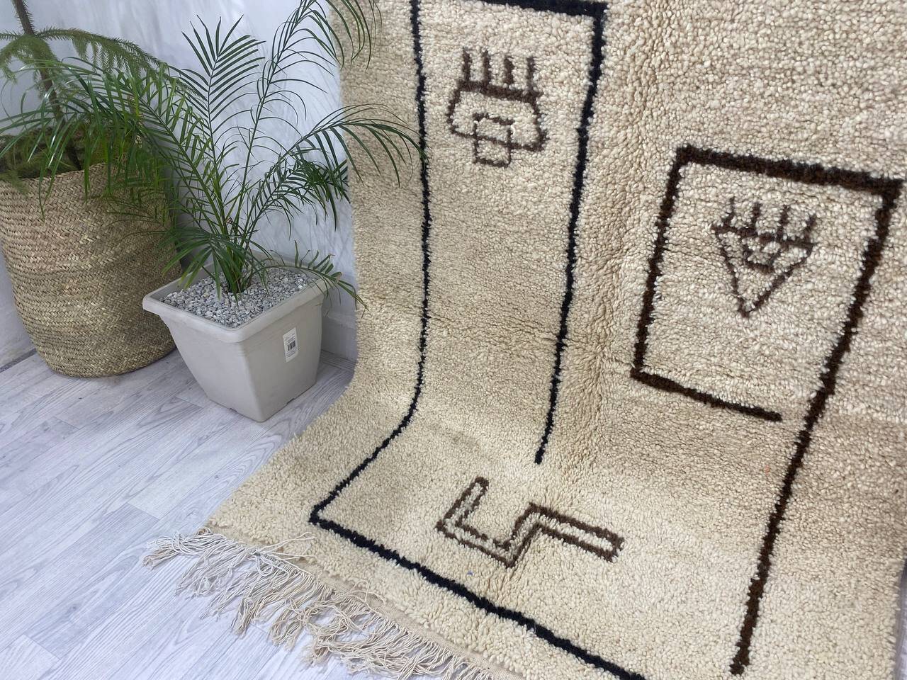 Handmade wool Berber rug 200 X 100 CM