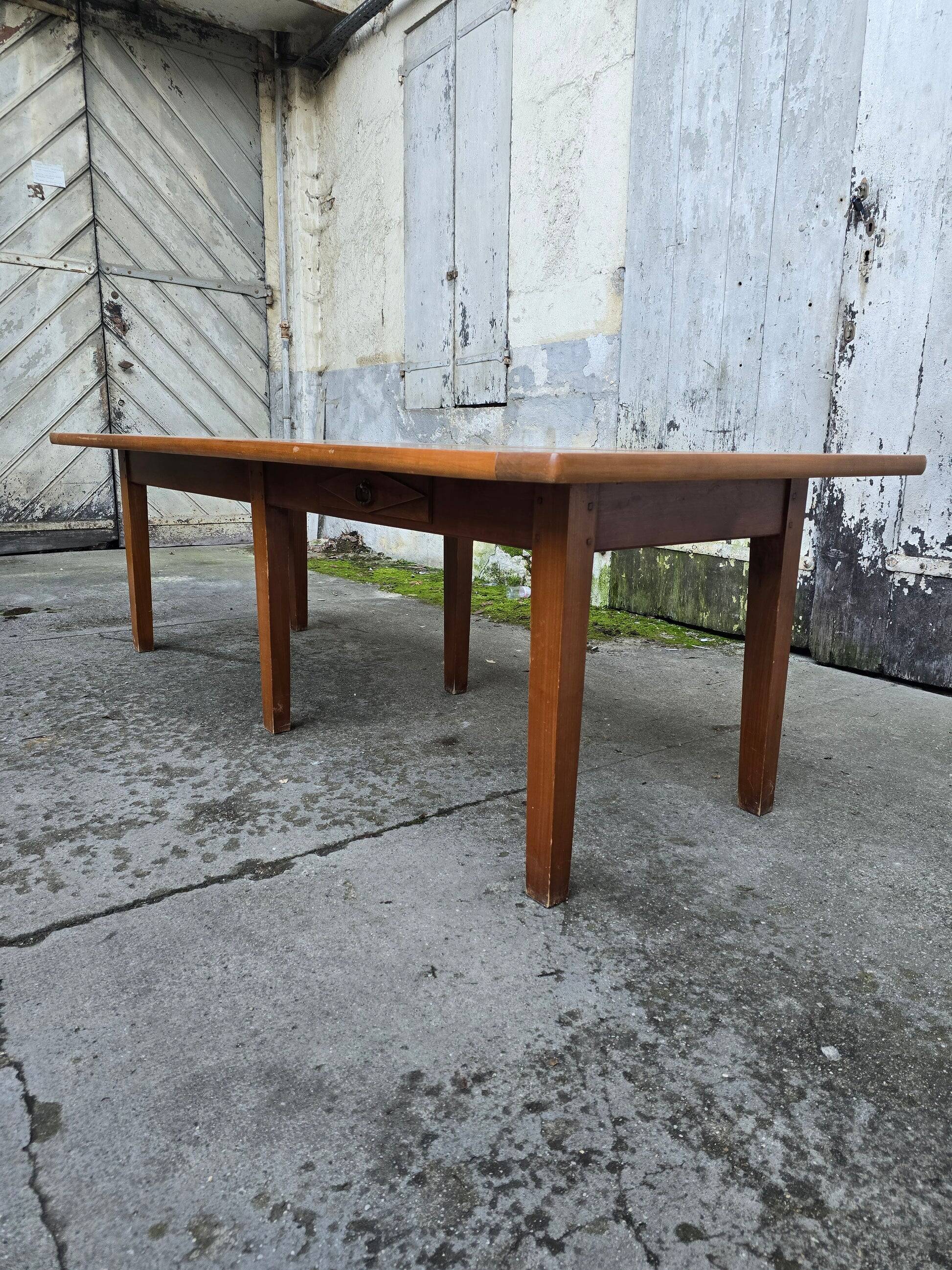 Large solid wood dining table - 2.5m