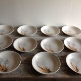 Series of 11 hollow plates