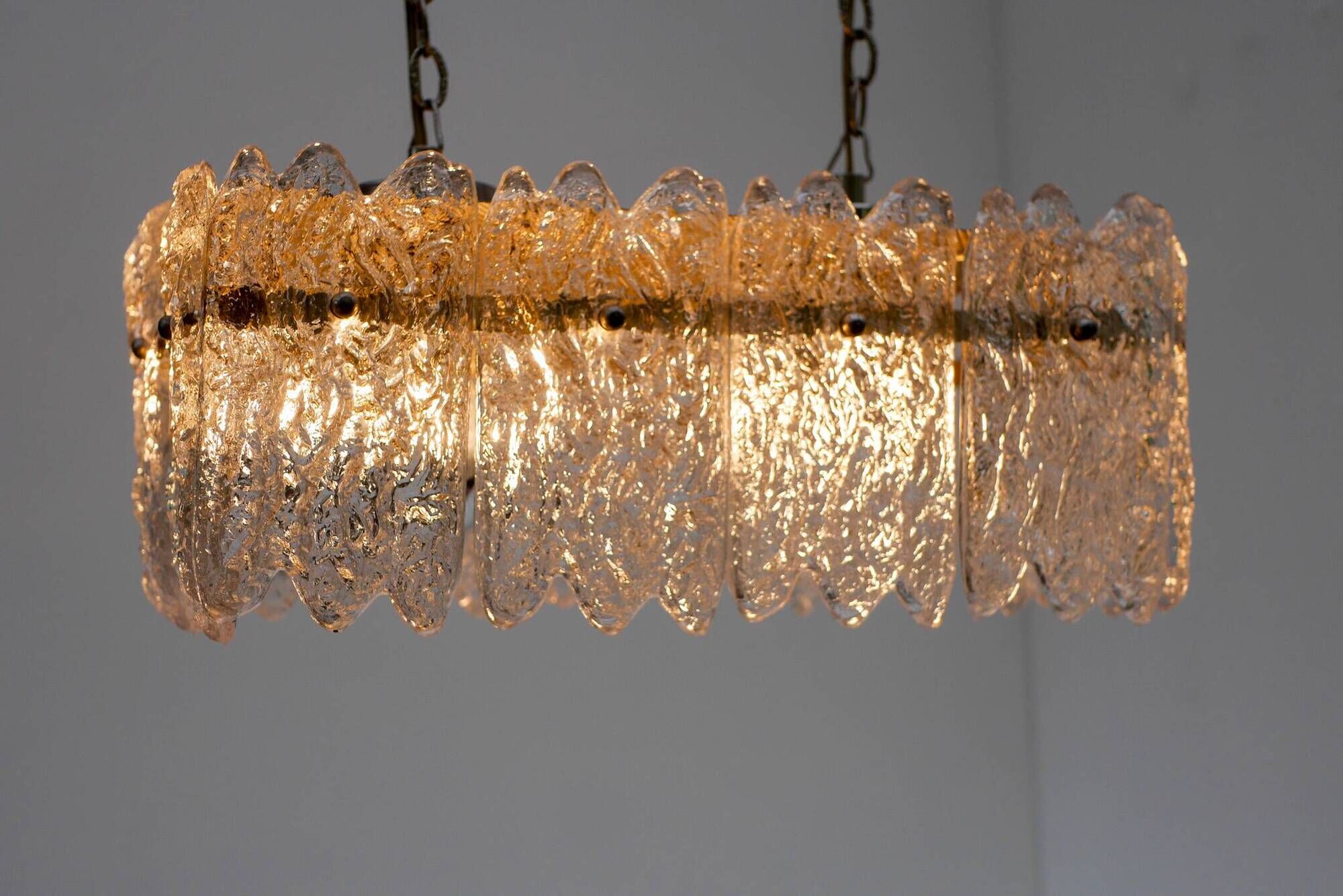 Lustre en cristal "Carl Fagerlund" d'Orrefors, Suède