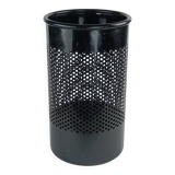 Perforated metal wastebasket