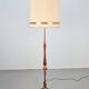 Vintage Scandinavian Floor Lamp in Teak and Brass, 1960s