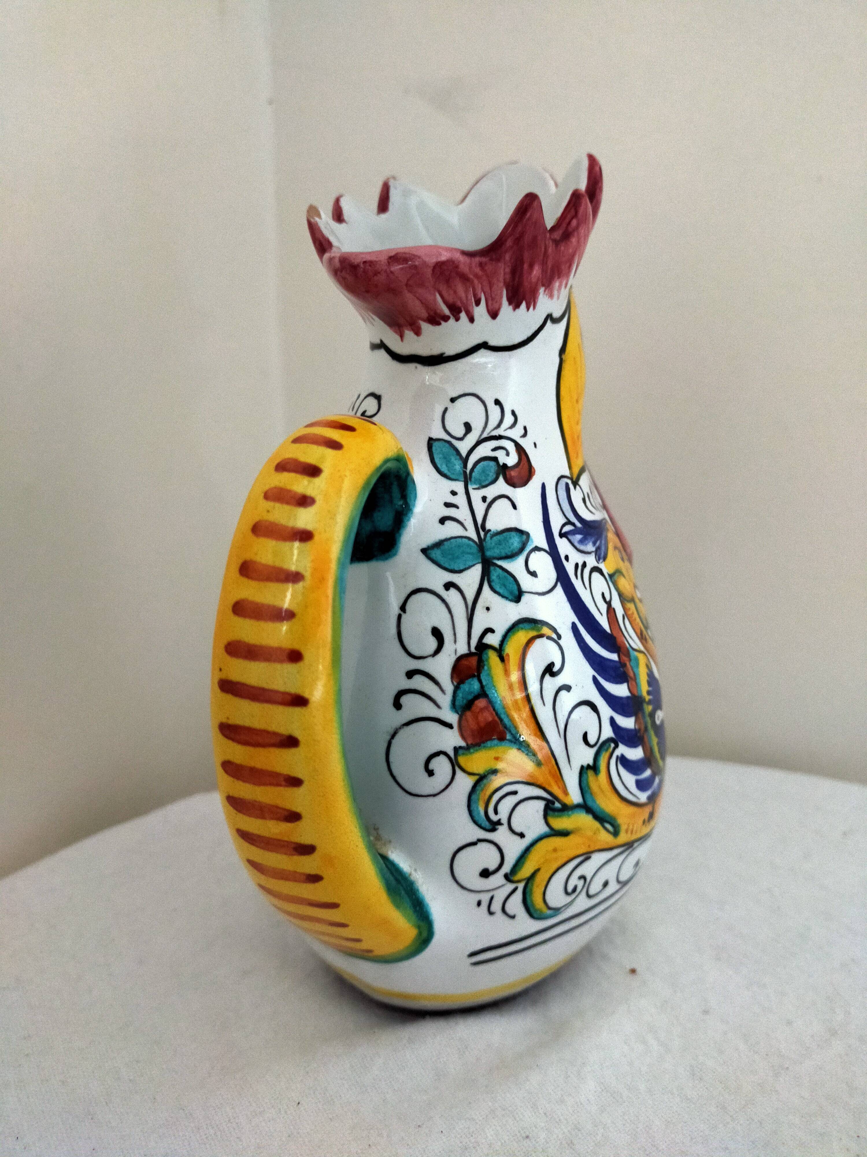 Animal pitcher rooster Sberma dervta decorated and numbered
