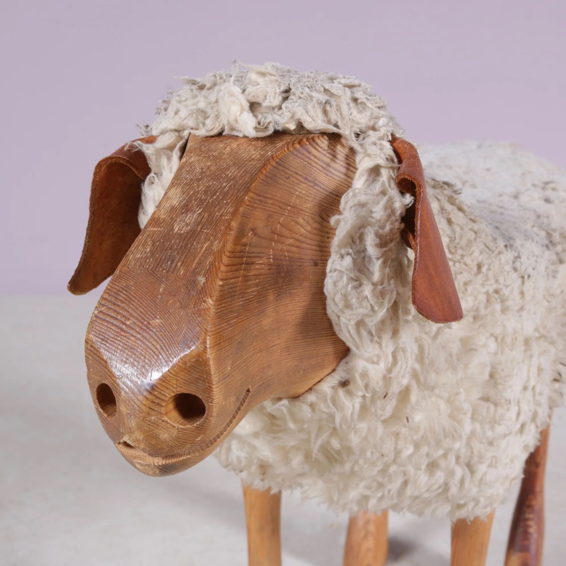1960s sheep sculpture/stool by Peter Krafft Germany