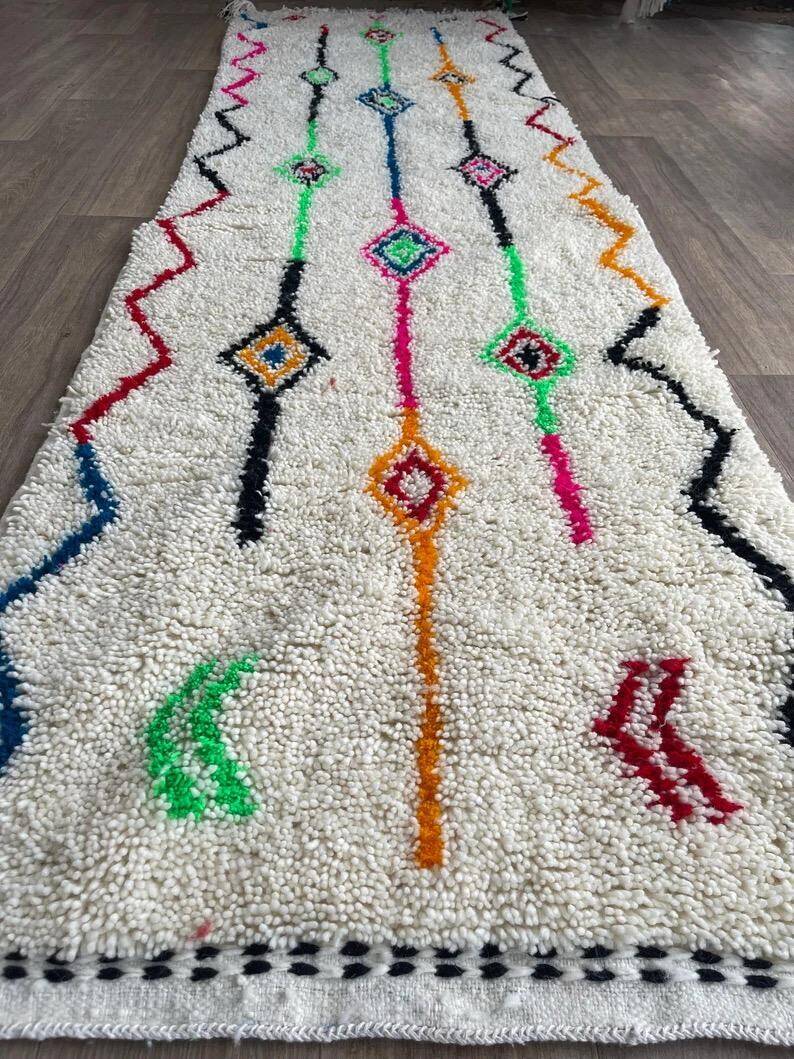 Handmade runner rug 300cm x 100cm