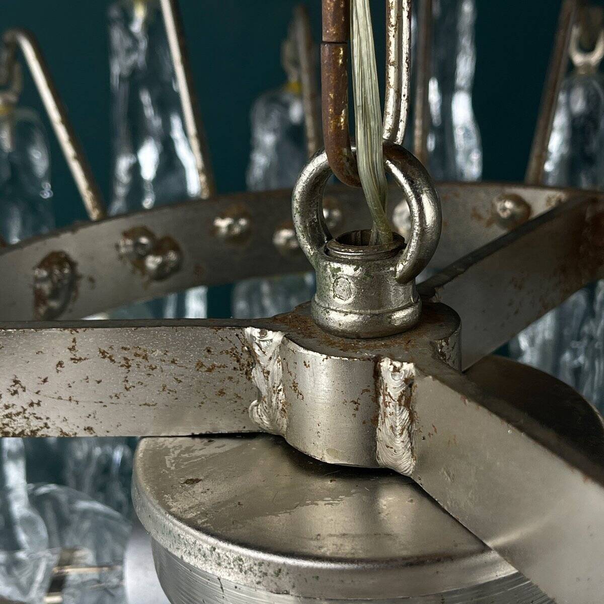 Murano glass chandelier attributed to J. Kalmar, Austria, 1960s.