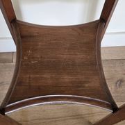 High plant stand in carved wood and Art Nouveau marble.
