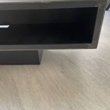 Metallica low console, raw steel storage unit