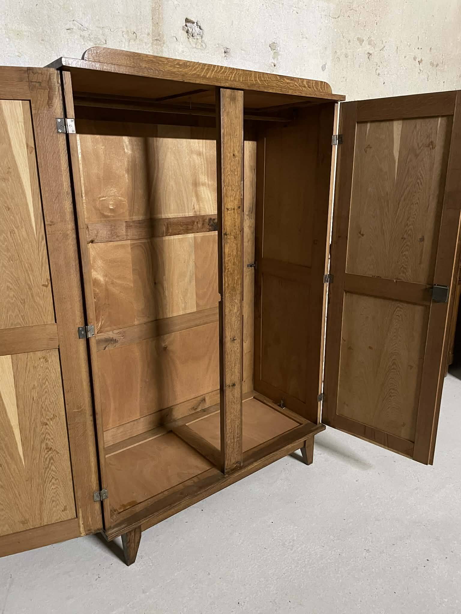 Antique wardrobe in solid oak