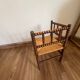 Turned wood corner chair