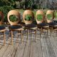 6 BAUMANN seagull chairs dark beech black skai