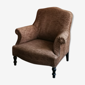 Napoleon III velvet armchair