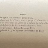 Old photography stereo, stereograph, luxury albumine 1903 Gorge d'Infurnilllo, Peru