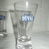 Lot 6 verres pastis duval bistrot publicitaire