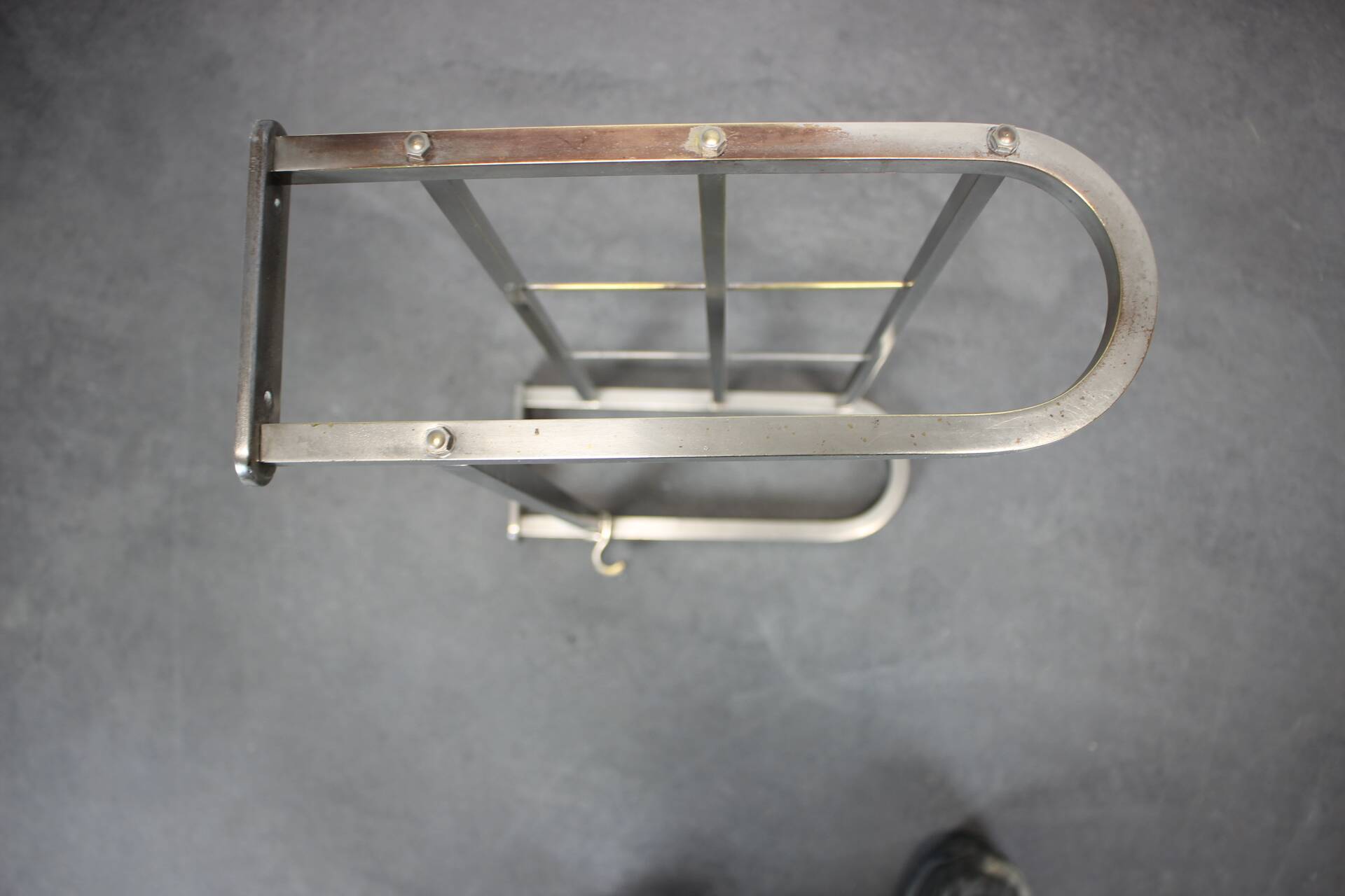 1930s Bauhaus chrome wall-mounted coat rack