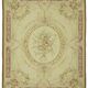 Handmade European Vintage Aubusson Kilim 237 cm x 290 cm