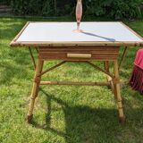 Rattan coffee table with drawer