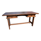 "Brutalist" farmhouse desk/table in solid oak