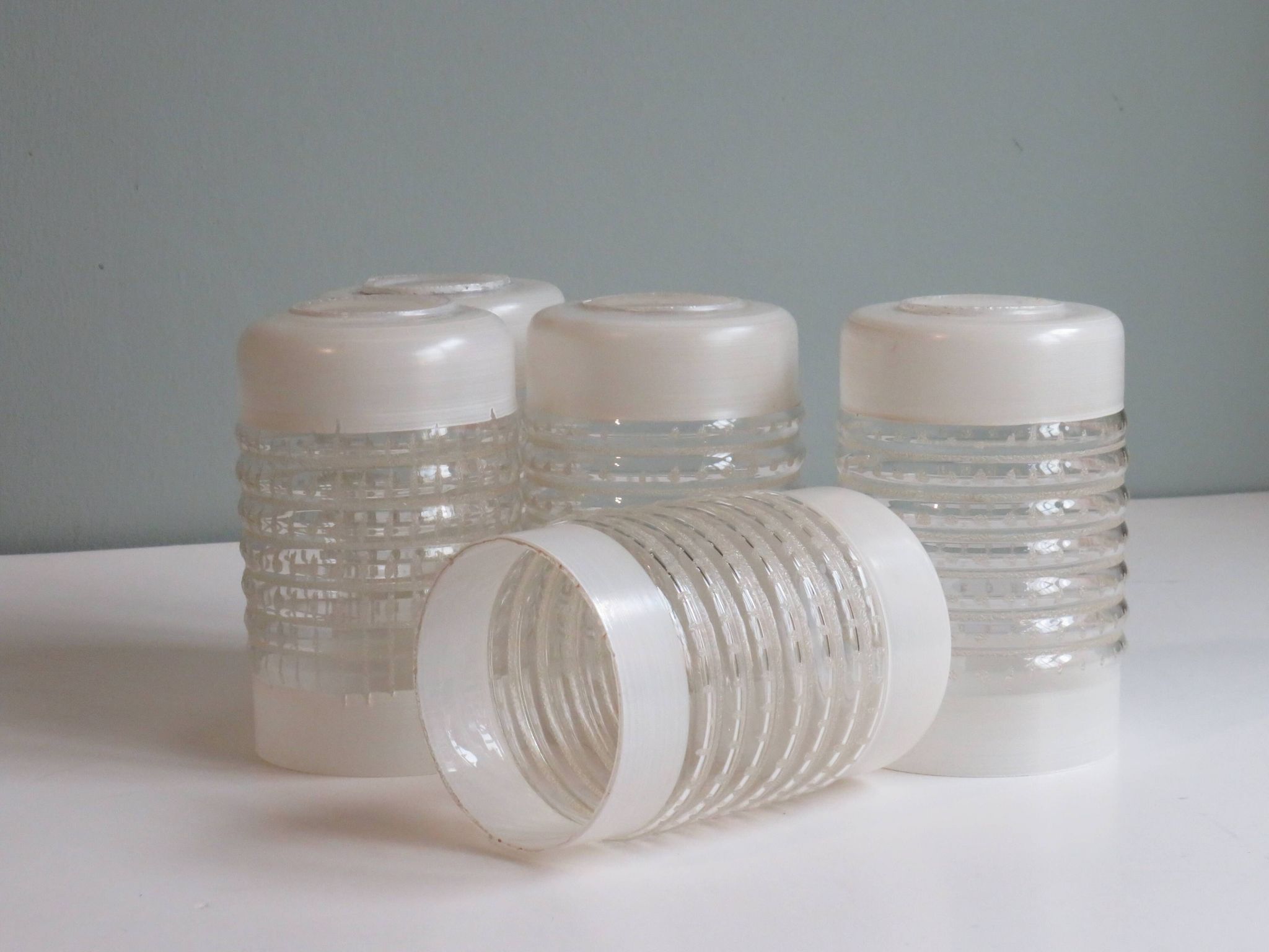 Lustre, teck et verre gravé, 1950 Italie