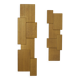 Pair of handcrafted modernist solid oak wall lights, circa 1980
