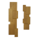 Pair of handcrafted modernist solid oak wall lights, circa 1980