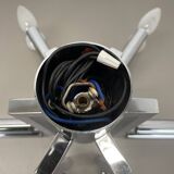 Modernist Huge chromed SPUTNIK Sciolari Style Ceiling Light, Italy, 1970s