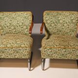 Paire de fauteuils cantilever en acier tubulaire pour Kovona, Tchécoslovaquie, années 1950