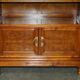 Bibliothèque-armoire Art Nouveau en noyer burr et chêne par Léon Jallot