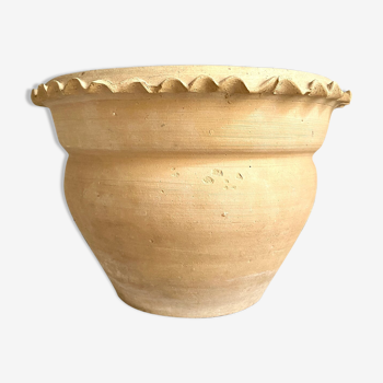 Pot cache-pot en céramique beige ⌀ 25 cm