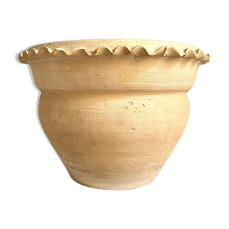 Pot cache-pot en céramique beige ⌀ 25 cm