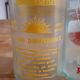 2 bottles of vintage lemonade from the 50s in glass